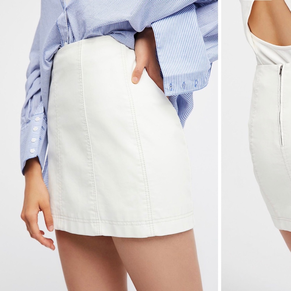 COPY - Free People Modern Femme Vegan Leather Skirt